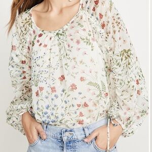 Joie Neema Floral Blouse Size Small